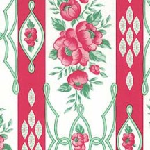 Bright Floral Brocade Stripe Italian Paper ~ Carta Varese Italy
